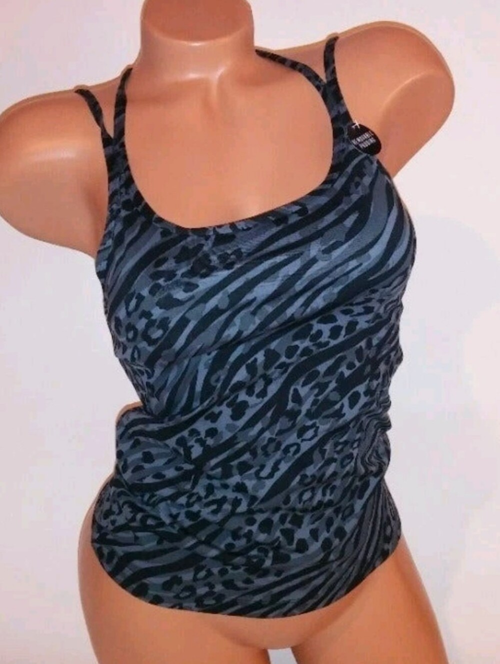 VICTORIA'S secret pink buttery soft brami BLACK LEOPARD tank top LARGE